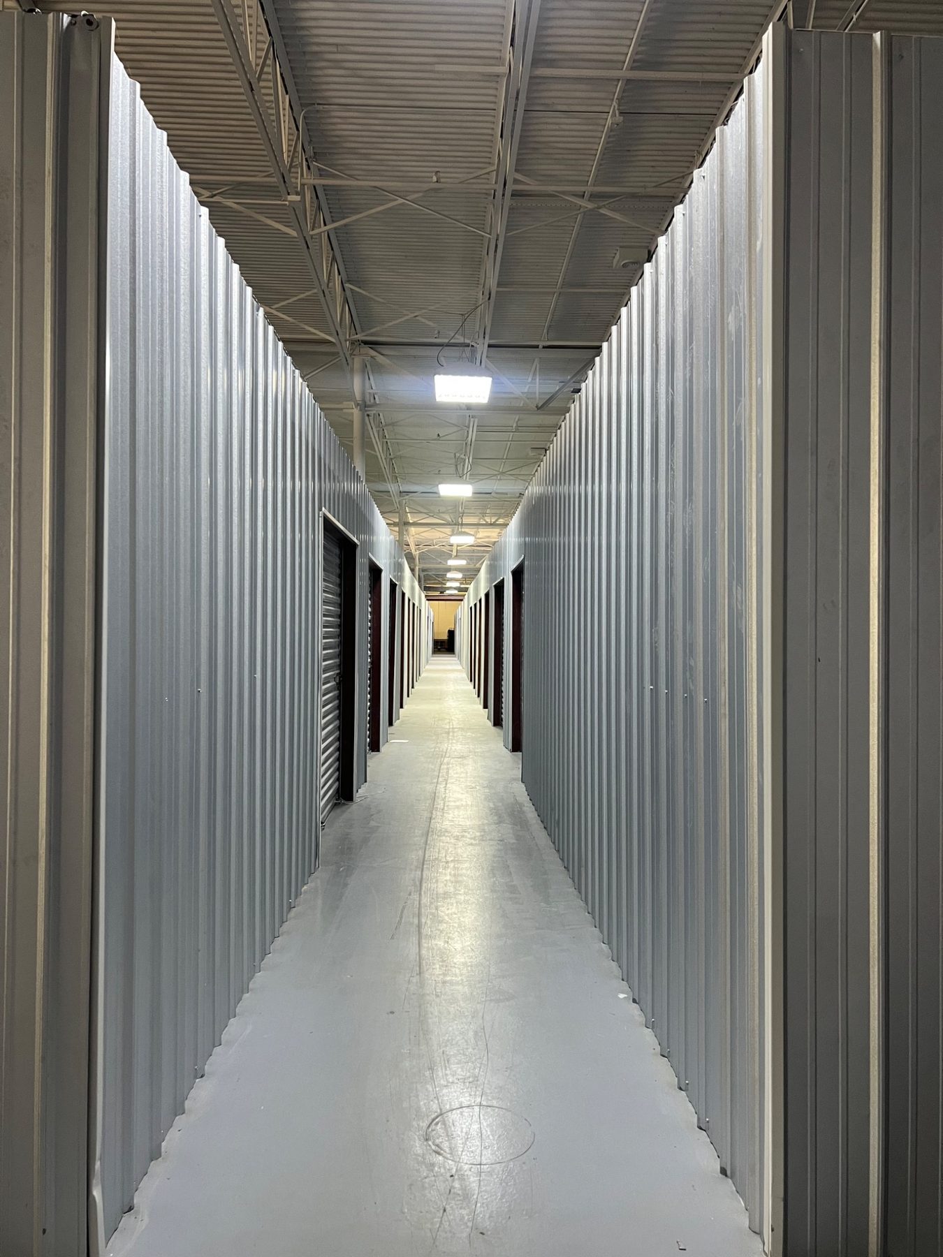 Interior hallway with storage doors