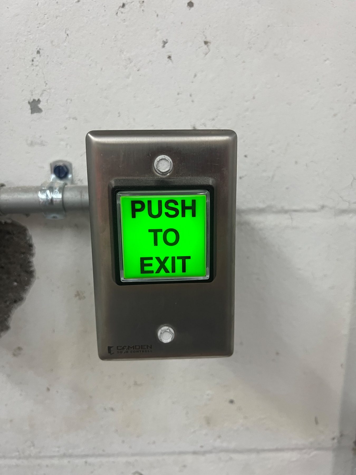 Push to exit button